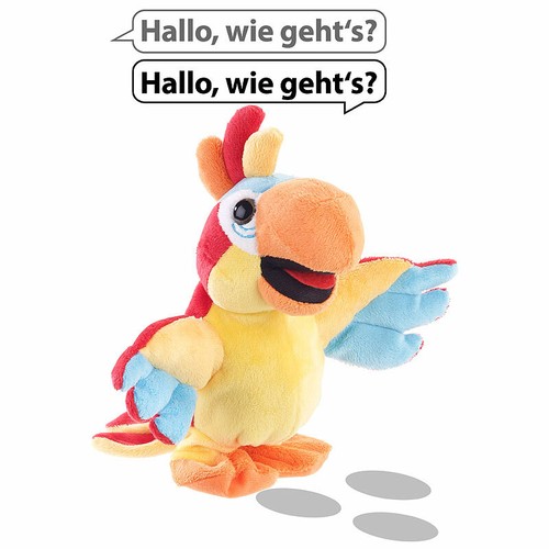 Sprechender plüsch papagei - sprechender, plüsch-papagei