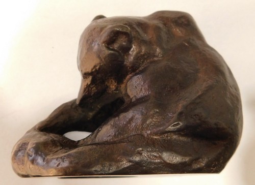 Kleine bronze figur spielender - kleine,