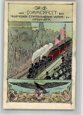 13718277 - 6000 Frankfurt Sommerfest des Staatseisenbahn Vereins Lithographie