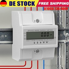 Drehstromzähler geeicht für DIN Hutschiene 5(100)A 230/400V 3 Phasen 4Draht IP20