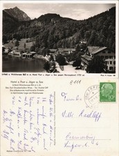 Urfeld-Kochel am See Walchensee mit Hotel Post Jäger gg. Herzogstand 1955