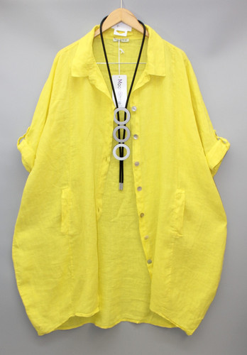 Moonshine leinen bluse mantel - moonshine,