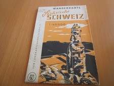 DDR Wanderkarte Sächsische Schweiz VEB Landkartenverlag  1966