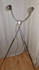 Stativleuchte Filmleuchte 50-60er Messingfüße  Tripod Vintage 