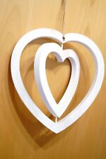 dk Holz Doppel Herz Deko zum