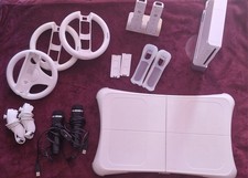 Wii Konsole Komplettset Weiß Gemodded Homebrew Balance Board und Spiele etc.