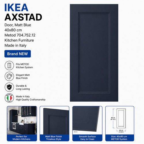 Ikea axstad tür matt blau - axstad,