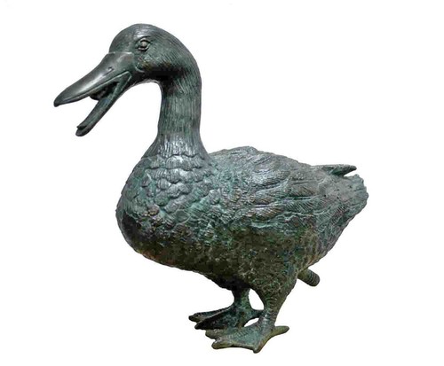 Bronzefigur stehende ente mit - stehende,