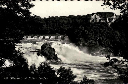 Wasserfall motiv postkarte - wasserfall, motiv-postkarte
