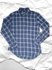 Flanellartiges Herren Hemd von Zara Man, Gr. S, blau-weiß kariert