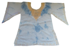 FOLKLORE BLUSE TUNESIEN BATIK TOLLE STICKEREI HANDMADE EXTRAVAGANT GR. S **TOP**