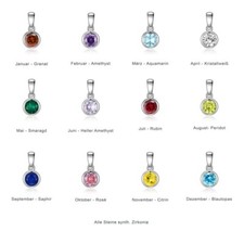Anhänger Geburtsstein/Monatsstein- Silber925-Juwelier Qualität