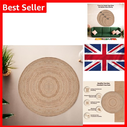 Jute teppich rund boho - cm,