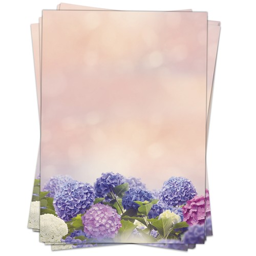 Blatt briefpapier blumen - 50,