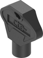 1x Dreikantschlüssel 3-Kant DK 8mm Kunststoff schwarz 1C04-38 Poller Mülleimer