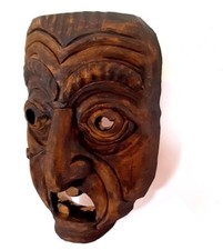 Krampus Maske Kindermaske Fasnacht Maske Wandmaske handgeschnitzte Holzmaske