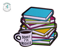 Anstecker Bücher Kaffee