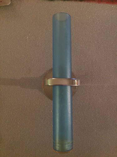 Plastikvase blau mit - –,