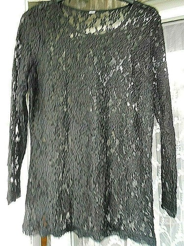 Spitzenshirt schwarz 44 - spitzenshirt,