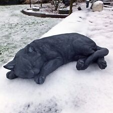 Steinfigur schwarze  Katze