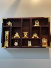 Uhr Miniatur Sammler Uhren 9 Stück für Sammler Goldfarben Verschiedene Modelle