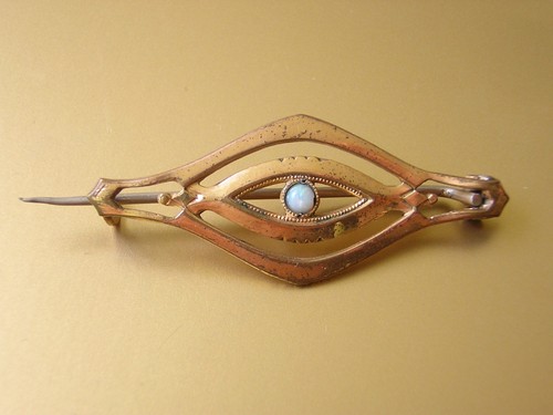 Antike schaumgold brosche - antike,
