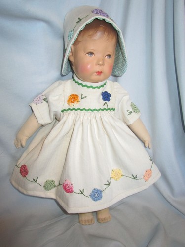 Kleid haube mit häkelblumen - mit,