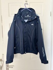 Equi Motiv Damen dunkelblau Bomber Reitjacke mit Kapuze Gr. M/Medium NEU!