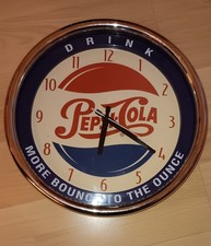 Original Pepsi Cola Wanduhr 38cm Durchmesser voll funktionsfähig  Topzustand