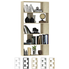 Bücherregal Raumteiler 5 Fächern Büroregal Bücherschrank Wandregal 80x24x159 cm