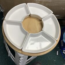 Drehbare Lazy Susan Keramik Servierplatte Geschirr Dip Set ** KEINE ZENTRALE SCHALE **