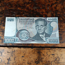1000 Schilling Schein Banknote Erwin Schöder 1983 Q562452I