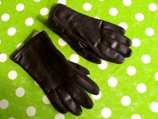 Handschuhe Vintage vegan Kunstleder schwarz gefüttert 80er 90er 80ies90ies Retro