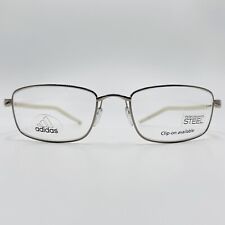 Adidas Brille Herren Damen eckig silber weiß Sport a628 40 6052 Sportbrille NEU