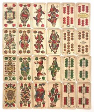 24 Spielkarten antik