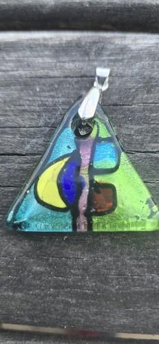 Murano glas anhänger dreieck - glas,
