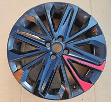 1x Alufelge 18 Zoll 5.0" 4x100 40ET Matt Schwarz CMS1229-2 Toyota Aygo Rim Wheel