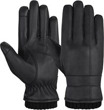 Echt Lederhandschuhe Herren Winter handschuhe Fahrhandschuhe FleeceGefüttert, VB