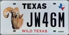USA Nummernschild + TEXAS WILDLIFE BIG HORN SHEEP WIDDER + US Kennzeichen Schild