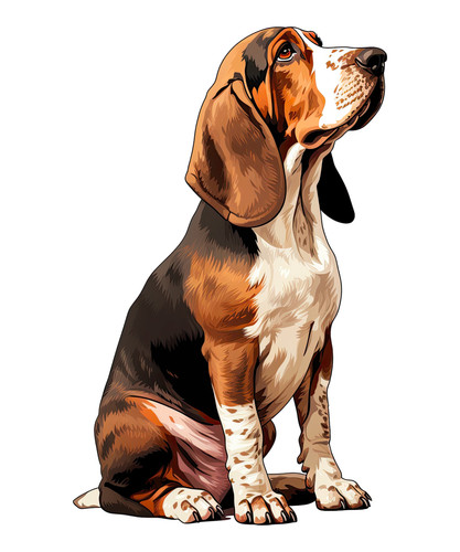 Sitzender hund auto aufkleber - hund,