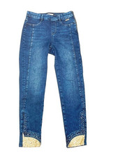 JEANS GR. 34 MIT PAILLETTEN / DAMEN  STRETCH   # SCHMUCKJAGD