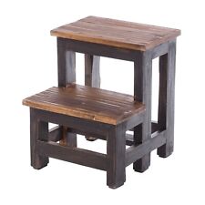 TRITTHOCKER "STEP" | Recycling Holz, 46x37x37 cm (HxBxT) | Trittleiter Holz