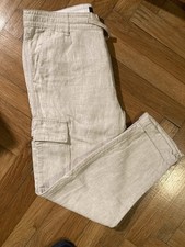 Herren Leinenhose Cremefarben