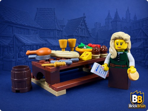 Lego barmaid magd - barmaid, tisch