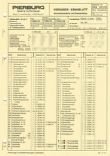 Einstelldaten Datenblatt Ford Consul Granada 2.3 Solex 35 EEIT / Vergaser E17960