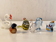 6 x LAUSCHA Glaskunst Figuren