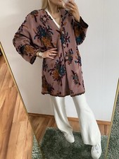 ❤️ ITALIA EXKLUSIVE NEUWERTIGER MANTEL STRICKJACKE MIT WOLLE CARDIGAN BLUMEN 
