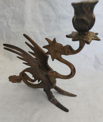 Antik messing drache - antik,