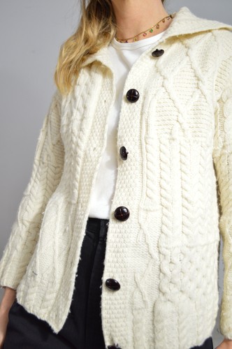 Vintage strickjacke merino - strickjacke,