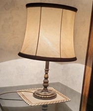 Stehlampe / Tischlampe/ Lampenschirm: Creme Fuss: Messing